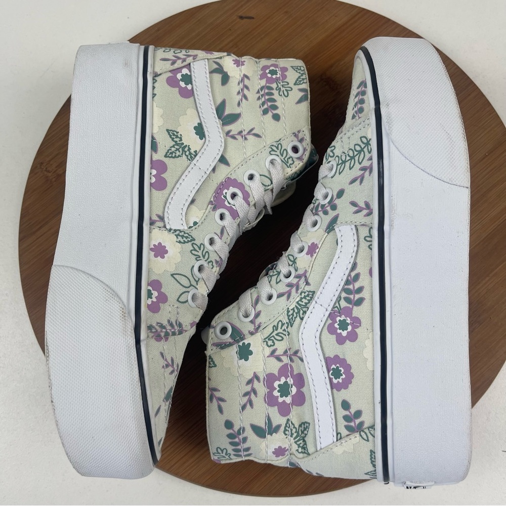 Vans Sk8 Hi Tapered Floral Platform Sneakers - Picture 7 of 10